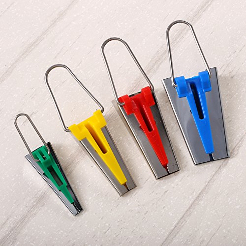 Vanpower Set of 4 Size Fusible Bias Tape Maker Tool Kit 6mm 12mm 18mm 25mm Fabric Sewing Quilting Bias Binding Maker