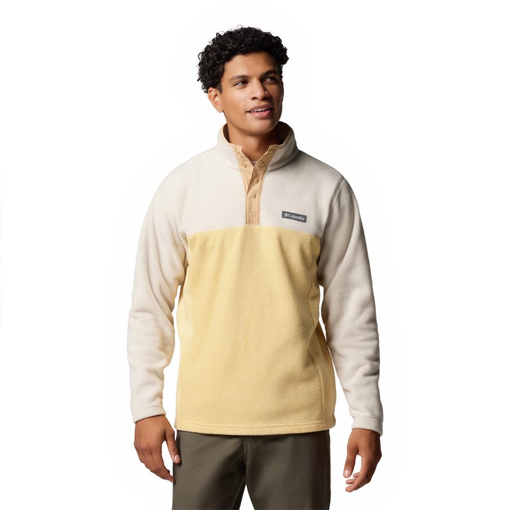 Columbia Men’s Steens Mountain Half Snap II, Sand Dune/Dark Stone, Large