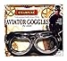 Forum Novelties Adult Steampunk Victorian Industrial and Science Fiction Aviator Goggles, Black/Silver, One Size