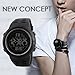 Men's Digital Watches Japanese Quartz Movement 50M Waterproof Rubber Strap Dress Watch Sport Wrist Watches