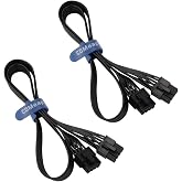 (2-Pack) COMeap PCIe Cable for Seasonic PSUs, PCIe 8 Pin Male to PCIe 8 Pin (6+2) Male Power Adapter 25-inch(63cm)