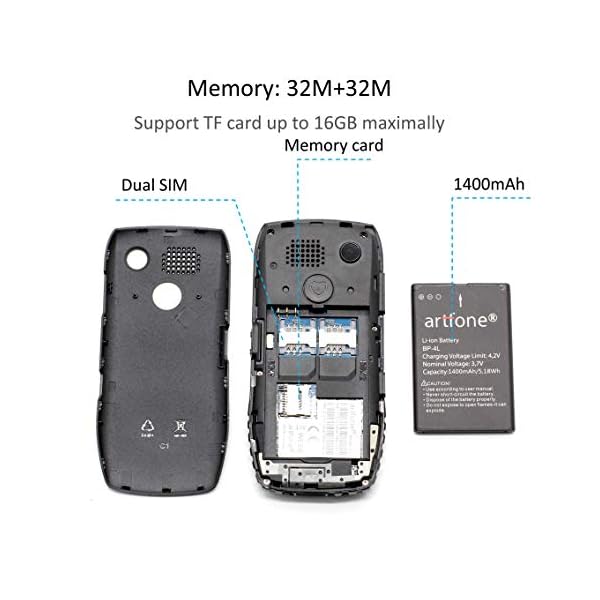 Big-Button-Mobile-Phone-for-Elderly-artfone-C1-Senior-Mobile-Phone-With-SOS-Button-Talking-Number-1400mAh-Battery-Dual-SIM-Unlocked-Torch-Side-Buttons-Bluetooth-Charging-DockBlack artfone Big Button Mobile Phone for Elderly, C1 Senior Mobile Phone With SOS Button | Talking Number | 1400mAh Battery…