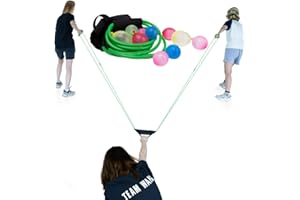 BARGIFTS Water Balloon Launcher with 500 Yard Long Range，T-shirt Launcher Balloon Launcher Set for Adults，Come with 100 Balloons