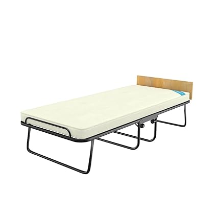 Camabeds Single Size Folding Bed Easy with 3.5 Mattress Four Legs Base (Black)