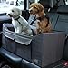 Petsfit Dog Booster Seat For 2 Small Dogs or Medium Dog up to 45 lb, Large Dog Car Seat With 2 Big Pockets for Cars, Trucks and SUVs (Large, Dark Brown)