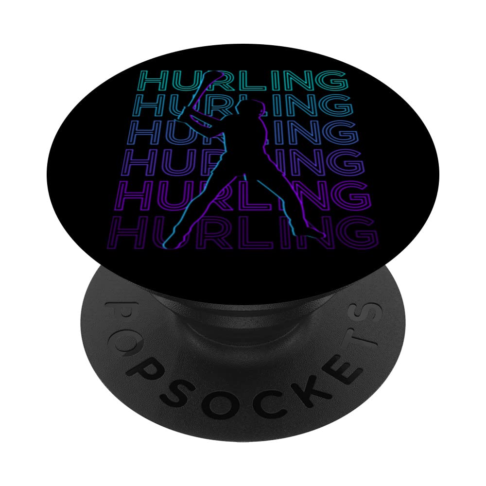 Hurling Player Retro PopSockets Swappable PopGrip