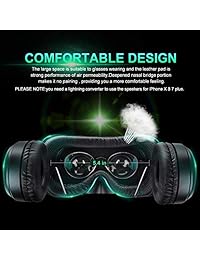 Pansonite   Gafas de realidad virtual 3D VR con auriculares estéreo integrados, 360 panorámicos, gran experiencia de visualización inmersiva VR, auriculares HD VR, gafas de realidad virtual para juegos VR y películas 3D compatibles