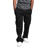 G-Style USA Men's Solid Fleece Heavyweight Cargo Pants