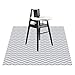 Langsprit 53'' Splat Mat for Under High Chair - Washable Splash Mat Anti-Slip Mess Mat Portable Play Mat,Table Cloth for Art/Crafts,Wave