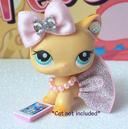 Littlest Pet Shop LPS Clothes Accessories Skirt Bow Outfit Lot CAT NOT Included