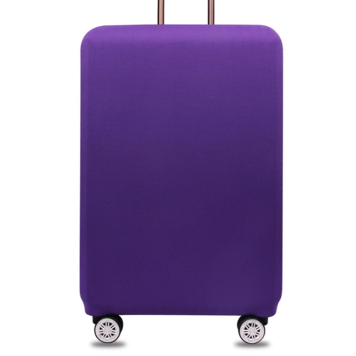 YianBestja Solid Colour Travel Luggage Cover Trolley Case Protective Cover for 18-32 Inch Luggage (Purple, L)