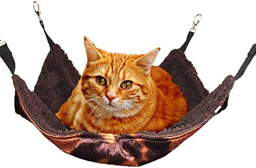 Orient Pets Cat or Dog Hammock Comforter - Ultra Soft Clip on Hanging Hammock Ideal For Under Chair or Small Pet Cage