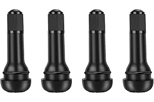 ACCRETION TR414 Rubber Snap-in Tire Valve Stem for Tubeless 0.453 Inch 11.5mm Rim Holes on Standard Vehicle Tires (Set of 4)