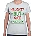 Womens Graphic T Shirts Naughty But Nice Christmas Funny Shirts Cool