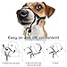 Pawaboo Dog Muzzle, Head Halter Collar for Dog, Pet Nylon Reflective Adjustable Loop Anti-Biting Barking Control Easy Fit Dogs Stops Dogs Pulling Head Leash, Small Size, Black