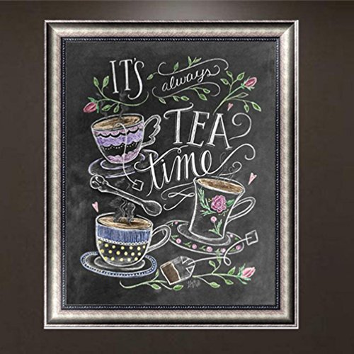 TiTCool 5D Diamond Painting by Number Kits,Retro Blackboard Painting, Diamond Embroidery Arts Pasted Craft DIY Room Decor (A) - Thumbnail 2
