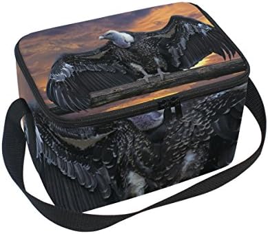 American Bald Eagle Insulated Lunch Box Cooler Bag Reusable Tote Outdoor Travel Picnic Bags
