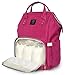 JOLLYCHIC LAND Large Capacity Diaper Bag Backpack for Baby Boys and Girls Travel Maternity Nappy Bag for Mom and Dad (Rose)