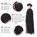 Unice Hair 3 Bundles Brazilian Curly Virgin Hair Weave Unprocessed Human Hair Extensions Natural Color Can Be Dyed and Bleached Tangle Free (14 16 18inches)