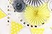 Grey Yellow Cream Party Decor Kit Tissue Paper Fan Bunting Banner Circle Dot Garland Baby Shower Birthday Wedding Party Home Decoration SUNBEAUTY,8pcs