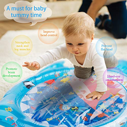 Baturu Tummy Time Baby Water Mat Baby Shark Water Play Mat For Infants Toddlers 3 6 9 Months Newborn Boy Girl Pricepulse