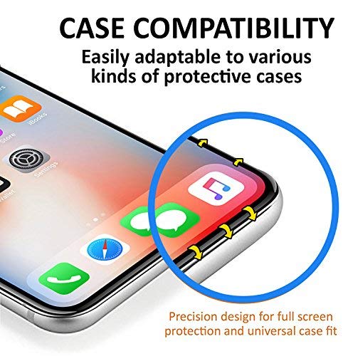 SAMAR - Apple iPhone X Premium Quality [2 in Pack] Tempered Glass Screen Protector - Ultra Lightweight Rounded [Case Friendly] Edge Harder than a knife for iPhone 10 â€“ with Lifetime Replacement