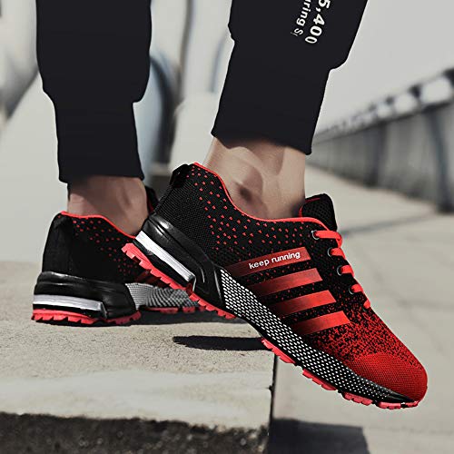 Moligin Running Shoes Men Women Athletic Fitness Tennis Sport Shoes Outdoor Lightweight Sneakers Red