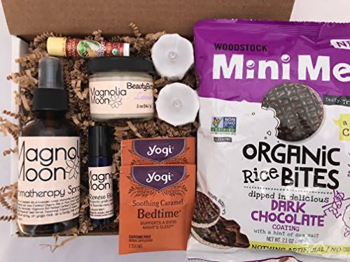Gifts for Women, Gift basket, Gift Box, 9pc gift Set, Aromatherapy Spray, Essential Oil Blend, Lip Balm, Healthy Snack, Herbal Tea, Birthday, Thank you, Anniversary, Mother's Day, New Mom, Get Well