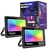 Wixann Smart WiFi LED Flood Light Outdoor 40W 4000LM Dimmable RGBCW Color Changing Stage Light Compatible with Alexa…