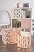 DII Non-Woven Fabric Storage Bins With Removable Bottom, Large (2), Pink/Gold, 2 Piece