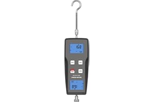 HOJILA FM-204-100K (980N/100kgf/220Lbf) Digital Force Gauge Push Pull Gauge Dynamometer, Peak/Track Mode, 0.5% Accuracy