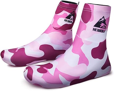 pink cycling shoe covers