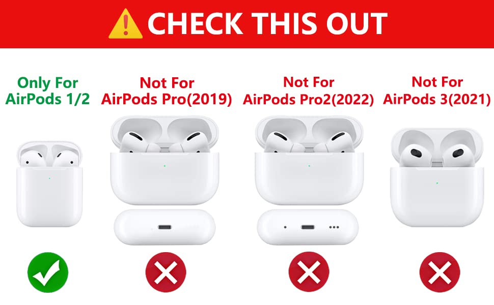 Photo 1 of (3Pack) Case for Airpods 1 and Airpods 2, Suublg Silicone Airpods Case Protective Cover with Cute Funny Skin Design, with Keychain