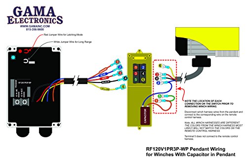 RF Remote Control for 120VAC Pendant Controlled Hoists and Winches