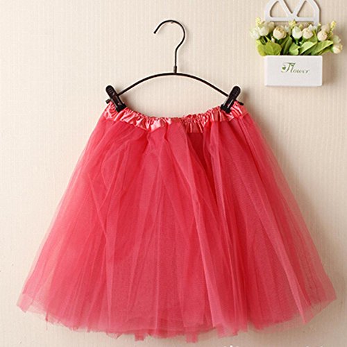 iYBUIA Candy Color Women Mesh Ballet Tutu Layered Organza Lace Mini Skirt