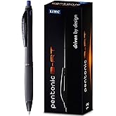 Vintage Pens Shiyou-Pentonic Ballpoint Pens In Pen Organizer, 50-Pack, Black Ink, 1.0mm Medium Point, Smooth Writing For Journaling, Office & School, Smear-Resistant Ink, Bulk Pen Set With Holder Executive Pens