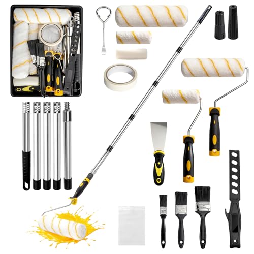 Paint Tray Set, Paint Roller Kit, Paint Rollers 9 Inch, Small Paint Roller, Paint Roller Tray, 4 Inch Paint Roller, Paint Roller Set, (Paint Rollers and Trays Sets)