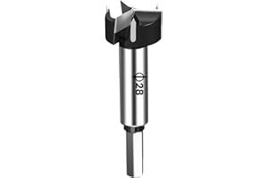 TIBOO DAY 1-3/32 inch(28mm) Forstner Drill Bits,3-Cutter Tungsten Carbide Tipped Forstner Bit for Hard Wood,Wood Hole Drill Bit for Wood Plastic Plywood.
