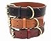Moonpet Soft Padded Real Genuine Leather Dog Collar-Best Full Grain Heavy Duty Dog Collar-Durable Strong Adjustable for Small Medium Large X-Large Male Female Dogs Walking Training-Black,17.2-22''