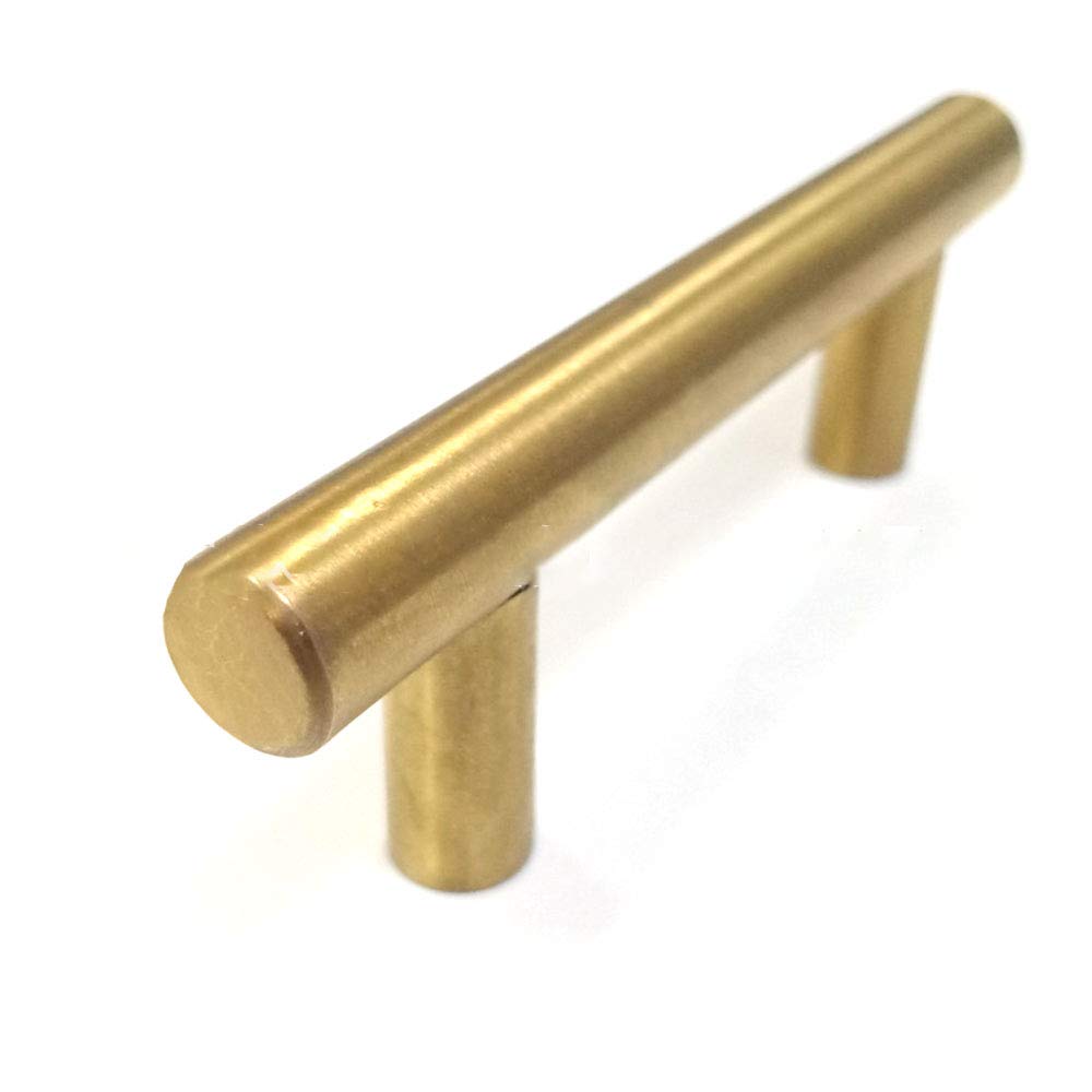 Stainless Steel Gold Cabinet Knobs and Pulls Door Cupboards Drawers Bedroom Furniture Handles Length Brushed Brass Modern Drawer Pulls T bar Handles