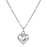 SLUYNZ Solid 925 Sterling Silver Love Heart Choker Necklace for Women Teens Simple Sweet Heart Pendant Necklace