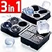 Ice Cube Set 3 in 1 - NEW 2018 - Best Ice Balls Skull Cube Silicone Molds BPA FREE - Chocolate Candy 3D Trays