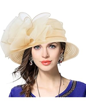 Lady Derby Dress Church Cloche Hat Bow Bucket Wedding Bowler Hats