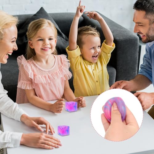 Fidget Toys Squishy Stress Cube - For Adults & Kids, Sensory Fidget Toys for Anxiety Relief, Quiet Ice Doh Cube for Focus, Fun Party Favors & Classroom Prizes​
