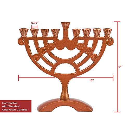 image for Ner Mitzvah Colored Candle Menorah - Fits All Standard Chanukah Candle
