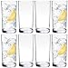 Youngever 8 Pack Plastic Water Tumbler, Plastic Glasses, Reusable Plastic Cups, Unbreakable Glasses, Reusable | NO BPA | Top-rack Dishwasher Safe (16 Ounce)