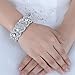EVER FAITH Austrian Crystal Wedding Art Deco Elastic Stretch Bracelet Clear