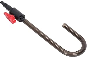 Fockety Wall Mounted Automatic Aquarium Water Filler Tube, Hands Operation, Suitable for Various Caliber Hoses (Curved Hook (