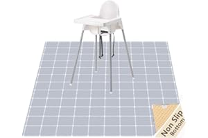 Baby Splat Mat for Under High Chair/Arts/Crafts, Womumon Waterproof, Non-Slip, Washable Splash Spill Mat, Reusable Under Highchair Floor Protector Mat for Eating Mess