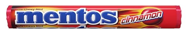 MENTOS CHEWY MINT CANDY ROLL, CINNAMON, NON MELTING,...